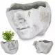  Ghiveci de flori Duwen 20 cm x 22 x 13 cm diametru 22 cm ceramica nuante de gri si argintiu