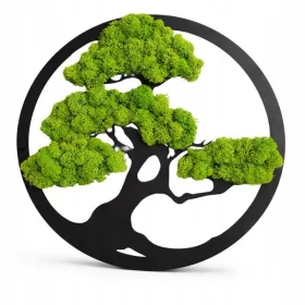 Bonsai de perete cu pălărie stabilizată, 40 cm