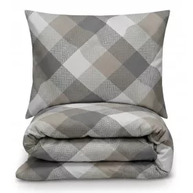   Lenjerie de pat din bumbac Krata 1002, 160 × 200 cm, 3 piese