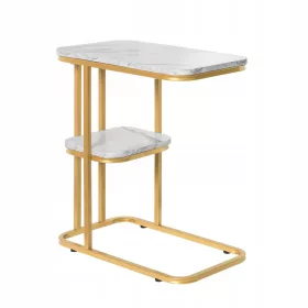    Masuta de cafea SoBuy FBT dreptunghiulara 30 x 50 x 58cm auriu