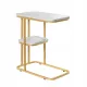  Masuta de cafea SoBuy FBT dreptunghiulara 30 x 50 x 58cm auriu
