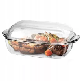    Vas dreptunghiular rezistent la cuptor, porcello, vas mare din sticla, SERIOUS 7 l
