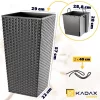 Ghiveci de grafit Kadax Finezja K890 cu inserție, 57 cm