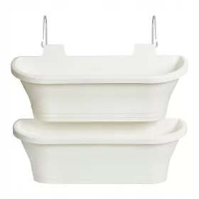  Ghiveci Elho 51 cm x 17 x 48 cm, plastic alb