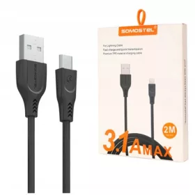  Somostel USB - cablu microUSB tip B 2 m negru