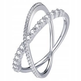  Inel dublu din argint (925).