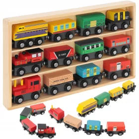  LOCOMOTIVA DE TREN DE CALE FERATA DIN LEMN MAGNET