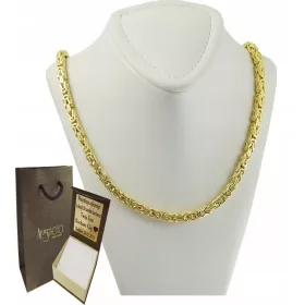    Lanț de țesătură regală placat cu aur argint 3,80 mm Bărbați pr 925 gravat