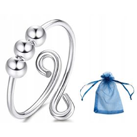  INEL ANTISTRESS inel fidget argintiu reg.