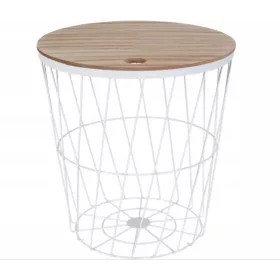  Masa cu cos rotund KAJST 38 x 38 x 40cm neagra