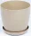  Ghiveci de flori BratGO 28 cm x 28 x 25,1 cm diametru 28 cm plastic nuante de maro si bej