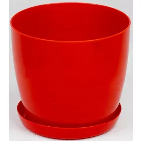    Ghiveci de flori BratGO 28 cm x 28 x 25,1 cm diametru 28 cm plastic nuante de rosu