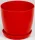  Ghiveci de flori BratGO 28 cm x 28 x 25,1 cm diametru 28 cm plastic nuante de rosu