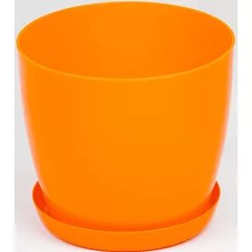    Ghiveci de flori BratGO 28 cm x 28 x 25,1 cm diametru 28 cm plastic nuante de portocaliu