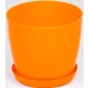  Ghiveci de flori BratGO 28 cm x 28 x 25,1 cm diametru 28 cm plastic nuante de portocaliu