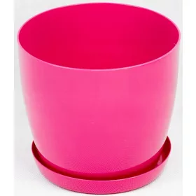    Ghiveci de flori BratGO 28 cm x 28 x 25,1 cm diametru 28 cm plastic nuante de roz