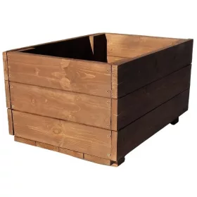    Ghiveci pentru flori Sweet Fox 60 cm x 40 x 29 cm lemn de mahon, natural, nuante de maro si bej, nuante de gri si argintiu, lemn de trandafir, multicolor