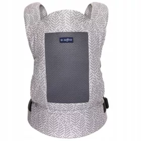  Marsupiu ergonomic City Air Zaffiro - Grey Leaves