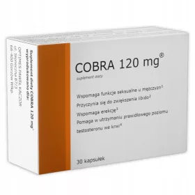   Capsule COBRA 120 pentru Potență și Libido - Eficiență Rapidă de 24 de Ore