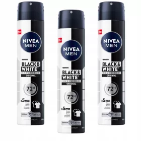  Nivea Men Black White 200 ml x 3 antiperspirante