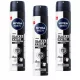  Nivea Men Black White 200 ml x 3 antiperspirante