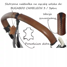    Husa maner din piele pentru Bugaboo Cameleon 3 / 3plus, versiune cu siret