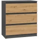  Comoda TopEshop Malwa 70 x 40 x 75cm antracit mat