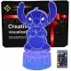  Lampă de noapte LED 3D USB + telecomandă Lilo și Stitch