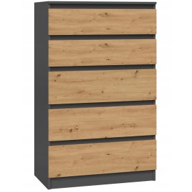    Comodă TopEshop 9789085421030 70 x 40 x 109,5 cm antracit mat