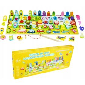  TABLA MONTESSORI LOGARITMMICA DE LEMN 7in1