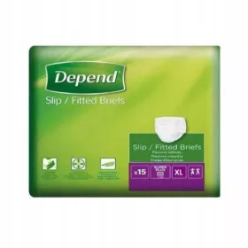    DEPEND SLIP Super Plus mărimea XL Scutece pentru adulți, 15 buc.