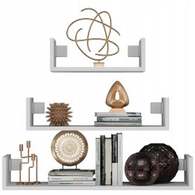  Raft din carton laminat TopEshop 80 x 20 cm alb