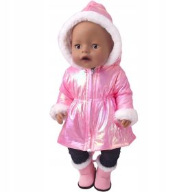  JACHETĂ DE IARNA PENTRU PĂPUSĂ MARE NĂSCUTĂ, 40-43 CM