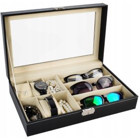  Cutie de bijuterii Malatec 33,5x8x20,5 cm neagra