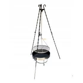  GRIL DE GRADINA TREPIED GRATA INOX + FOCAR 70CM