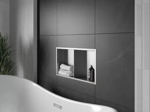 Raft de nișă Mexen X-Wall-R 60 × 30 cm inox