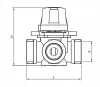 Robinet de amestec cu patru căi Diamond 1″, ART.19-25