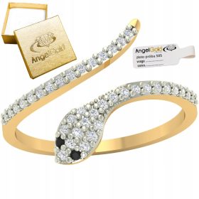  INEL ȘARPE AUR, VIDER CU ZIRCONIA, AUR 585