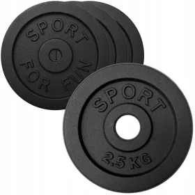  GREUTATE FONTA 4x2,5kg SET 10kg placa 28mm