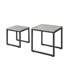    Masuta de cafea dreptunghiulara SoBuy FBT42 50 x 50 x 50 cm nuante de gri