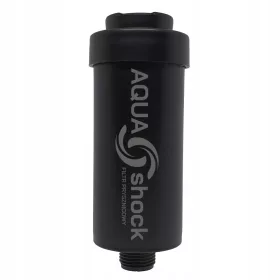    AQUA Filtru de robinet de șoc KDF Filtru de duș de șoc AQUA Negru