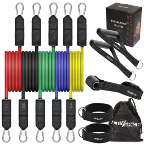    SET 5 BANDE DE REZISTENȚĂ PENTRU BANDE DE ANTRENAMENT EXERCIȚII DE FITNESS CAUCUC DE ÎNALTĂ CALITATE