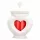  Lumanare ceramica cu inima alba + lampa
