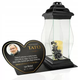   Lampion Funerar Personalizat XXL cu LED pentru Mămici sau Tătici