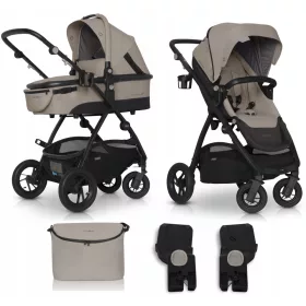  Carucior pentru bebelusi 2in1 ADAPTATE Optimo + GEANT TAUPE