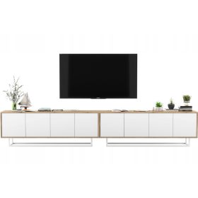  Suport TV Loft Industrial Comodă alb MAT 300