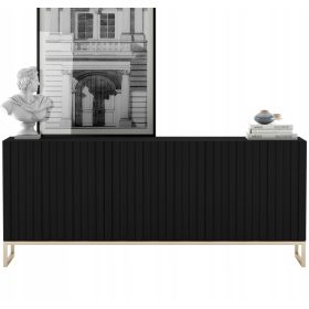  Meble Lindner ELPIS comodă 168 x 36,5 x 72 cm negru mat