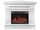  Semineu electric pe picioare ArtiFlame cu functie de incalzire, alb, 1800 W, 110,6 x 90 x 70 cm