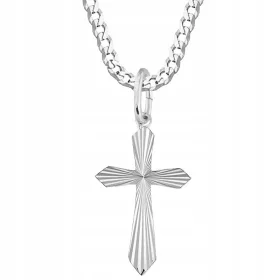  COLAR BĂRBAȚI CRUCE ARGINTĂ, CRUCE ARGENT 925
