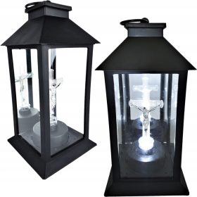  Lumânare Lantern cruce LED cu baterie lanternă mare